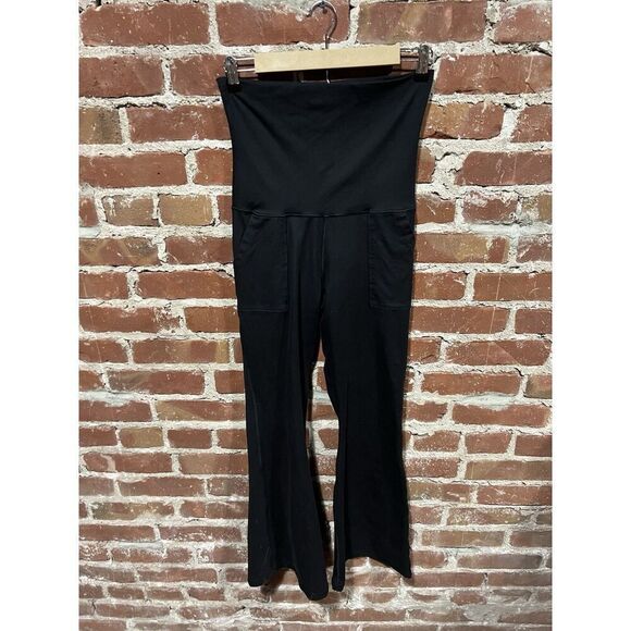 Offline By Aerie Women Foldover The Hugger High Rise Flare Legging Black Medium - Picture 1 of 3